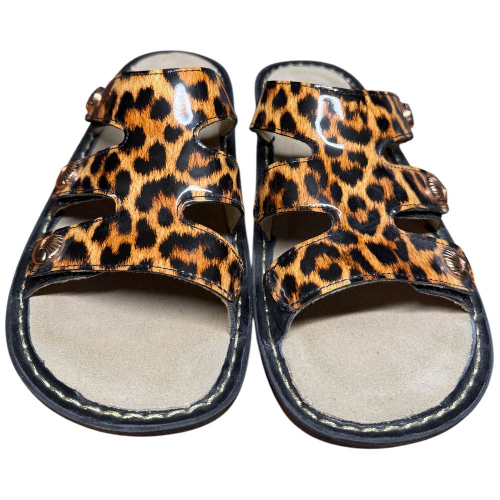 ALEGRIA Dinah Women's 39 /US 9-9.5 Leopard Three Strap Adjustable Comfort Sandal - Picture 12 of 16